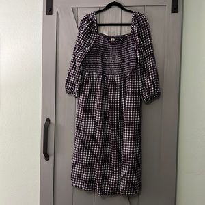 J. Crew Factory Flannel Plaid Midi Dress, 2X